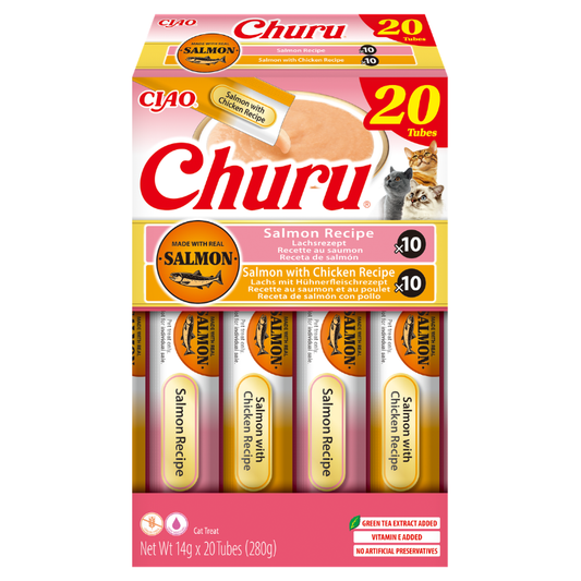 Churu - Variedades de Salmón y Pollo (20P)