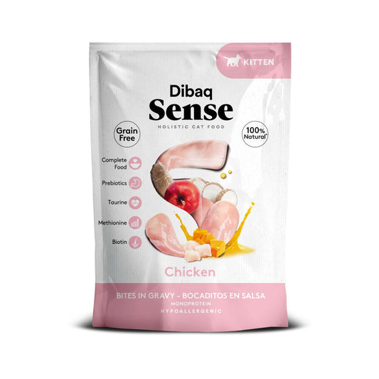 Dibaq Sense Bocaditos en salsa - Pollo para Gatitos 100g