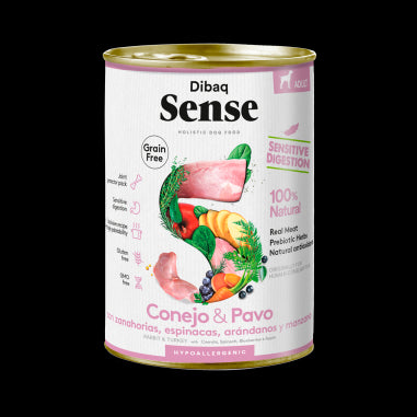 Dibaq Sense - Conejo y Pavo 380g