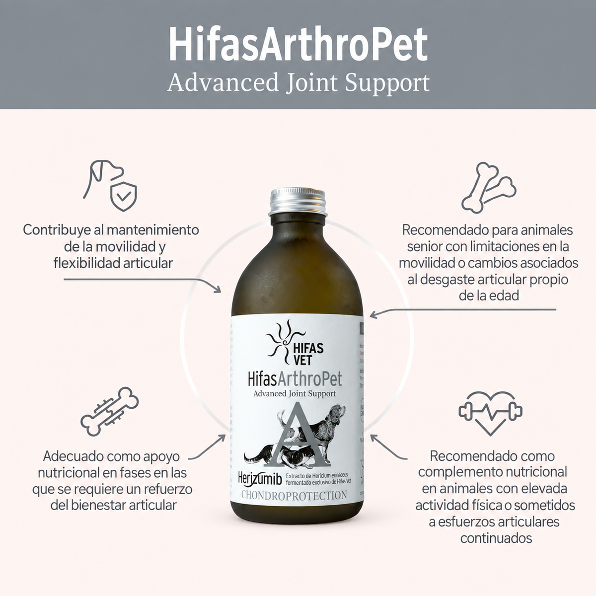 Hifas ArthroPet – Complément articulaire super premium pour chiens et chats