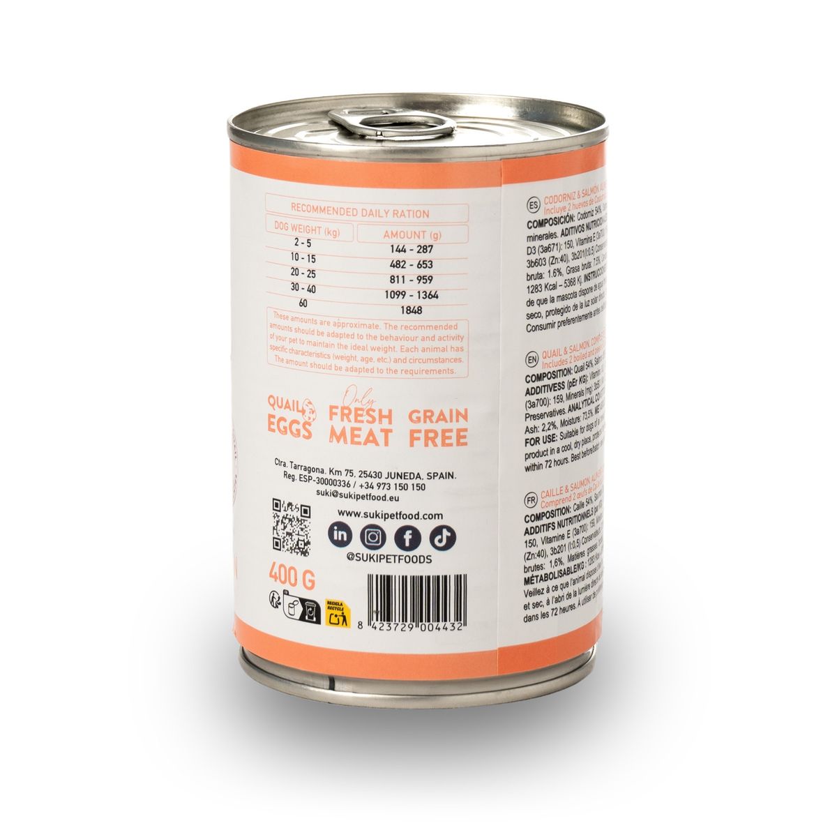 SUKI - Caille et Saumon aux Œufs de Caille 400g