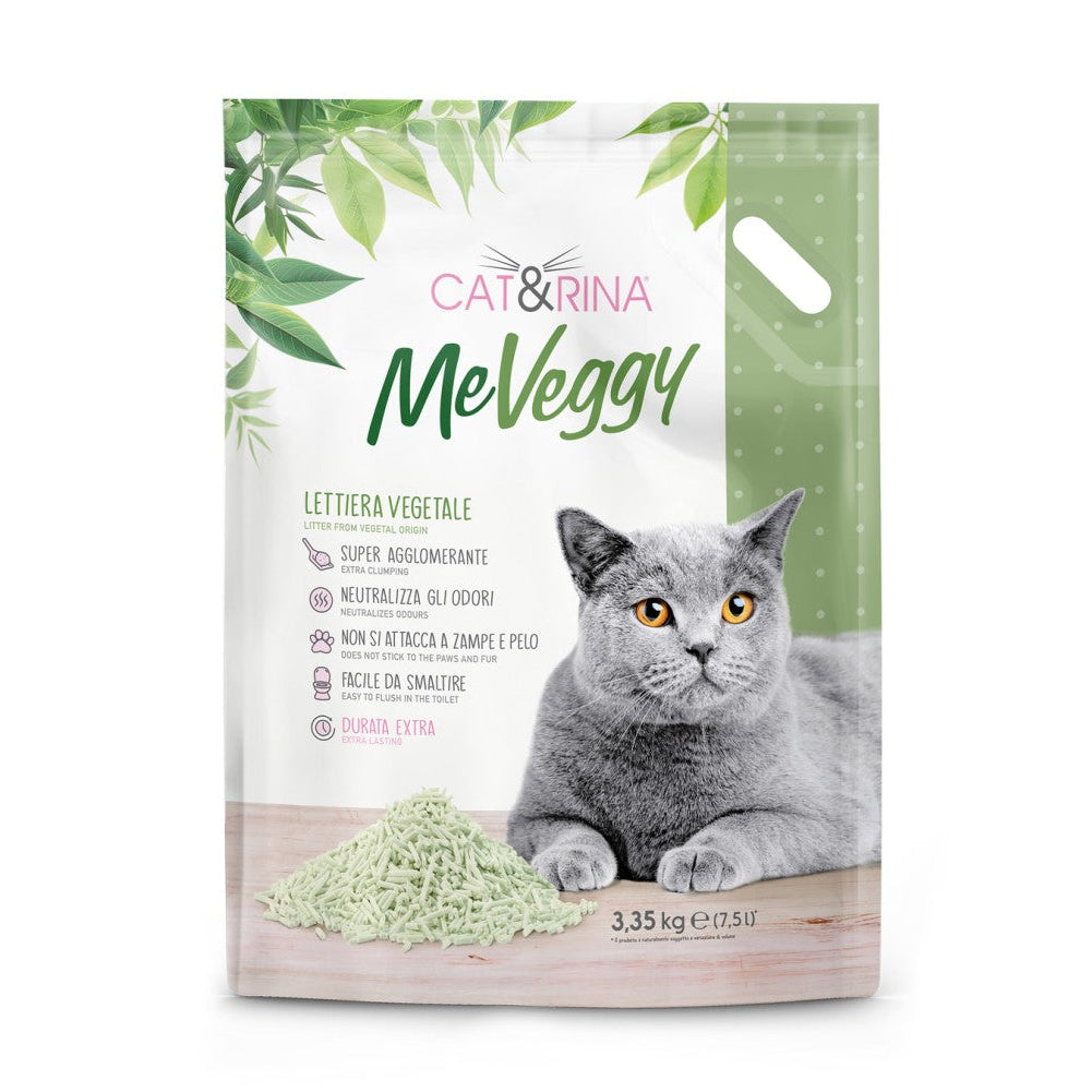 Cat&Rina - MeVeggy Arena Vegetal para Gatos 7,5L