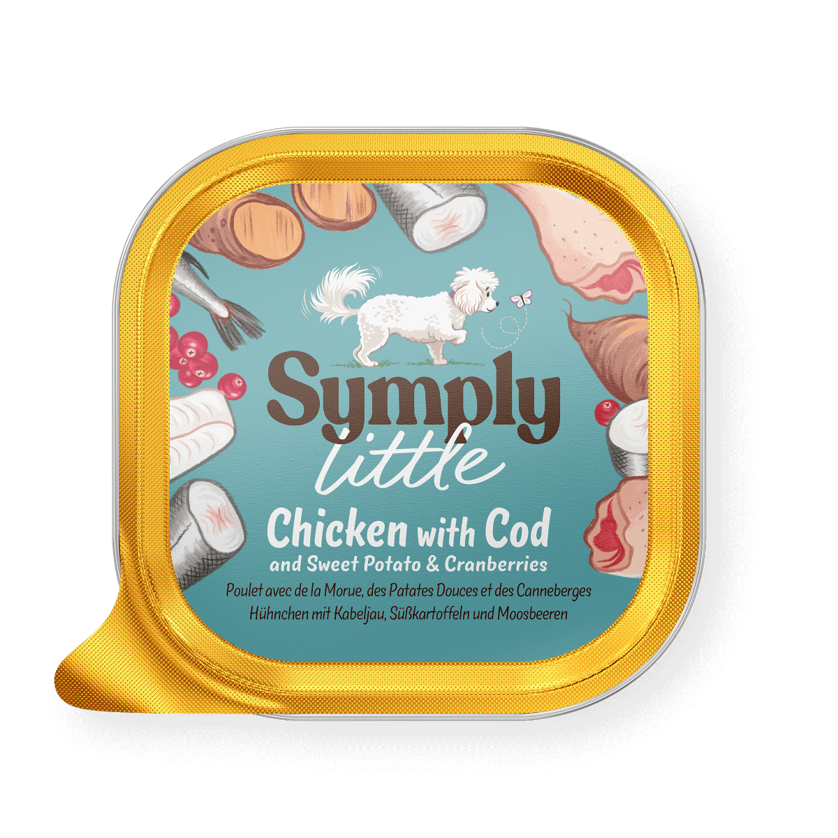 Symply Little - Pâtée au poulet et à la morue fraîche pour petits chiens 100g