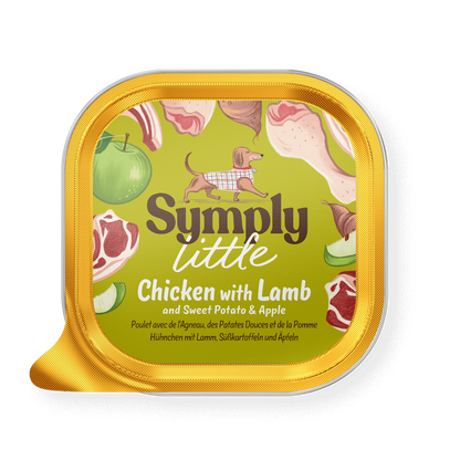 Symply Little - Pâtée Poulet et Agneau Frais pour petits chiens 100g