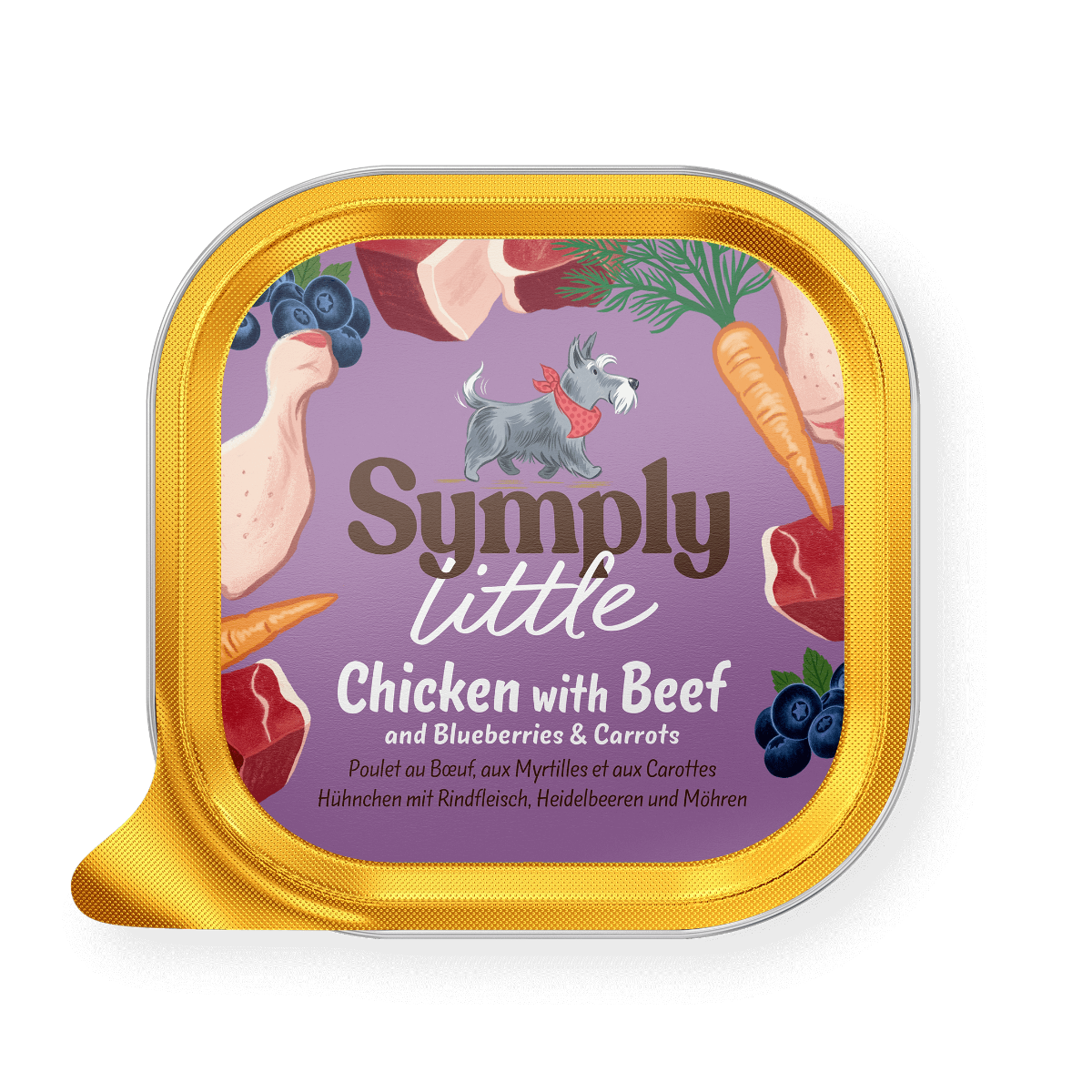 Symply Little - Pâtée Poulet et Bœuf Frais pour petits chiens 100g
