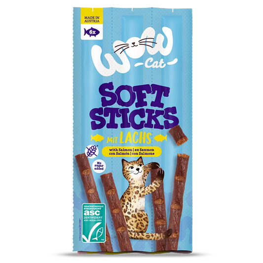 WOW Cat - Soft Sticks con Salmón
