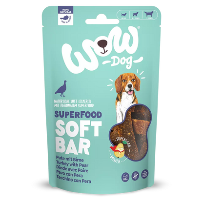 WOW Dog - Superfood Barritas tiernas de Pavo con Pera