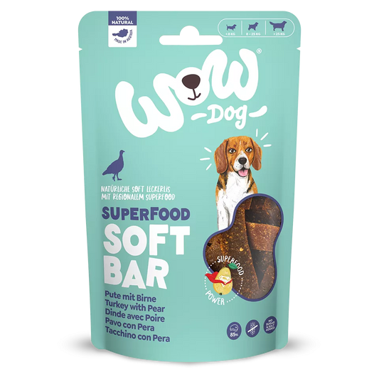 WOW Dog - Superfood Barritas tiernas de Pavo con Pera