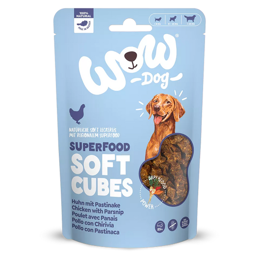 WOW Dog - Superfood Cubitos tiernos de Pollo con Chirivía