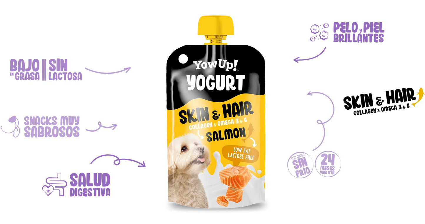 YowUp! - Yogur de Salmón Skin And Hair para Perro